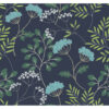 Sorrel Navy Botanical Wallpaper