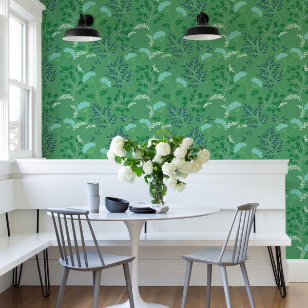 Sorrel Green Botanical Wallpaper - Image 2