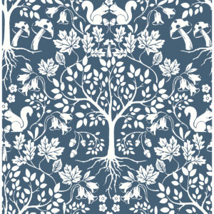 Leo Navy Tree Wallpaper