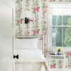 0055108 delisa pink floral stripe wallpaper