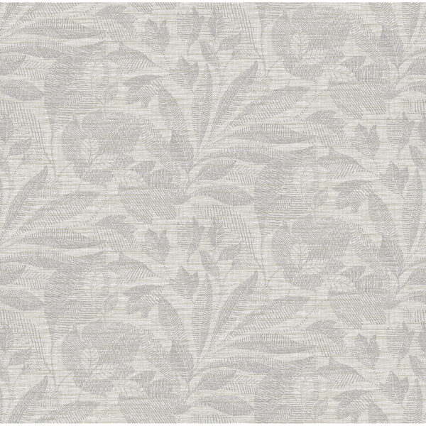 0056947 lei silver etched leaves wallpaper