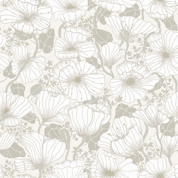 0057697 matilda grey poppy fields wallpaper