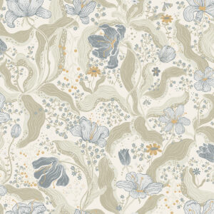 0057709 bodri light blue tulip garden wallpaper