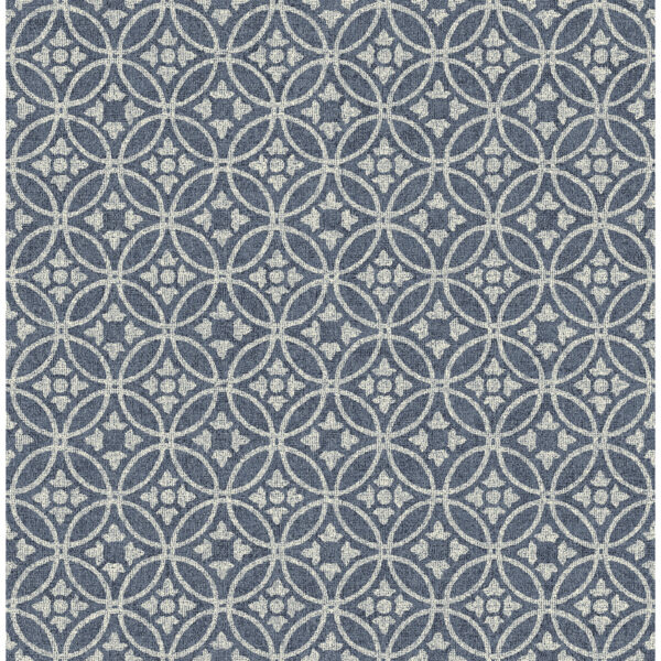 0058426 larsson indigo ogee wallpaper