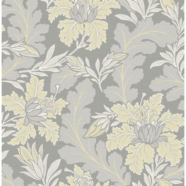 0058438 butterfield light grey floral wallpaper