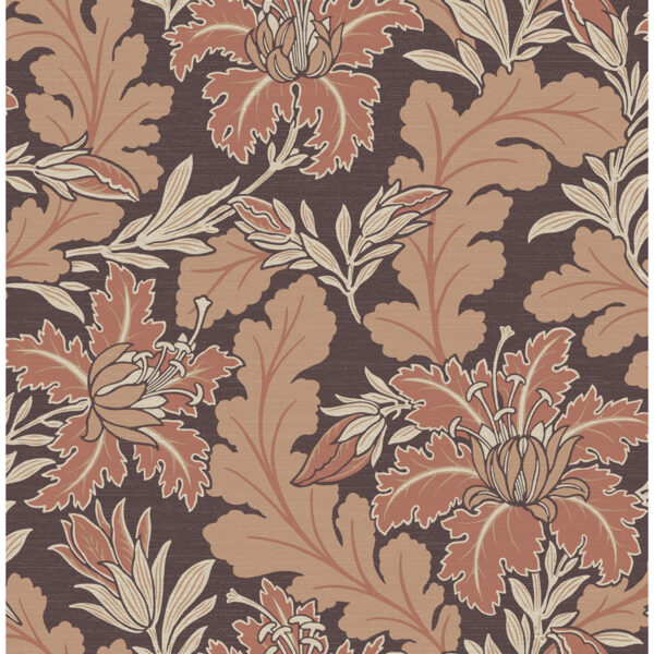0058444 butterfield burgundy floral wallpaper