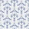 0058460 dard blue tulip ogee wallpaper