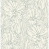 0058522 selwyn flock sage floral wallpaper