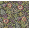 0058548 voysey brown floral wallpaper