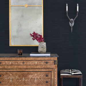 Peninsula Navy Sisal Grasscloth Wallpaper