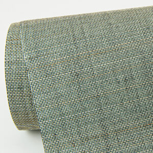 Mai Teal Abaca Grasscloth Wallpaper