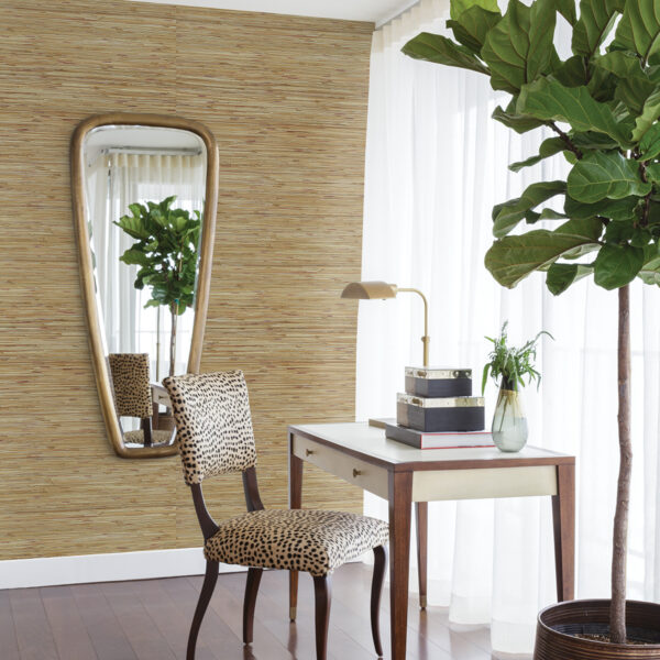 0058926 shuang light brown handmade grasscloth wallpaper