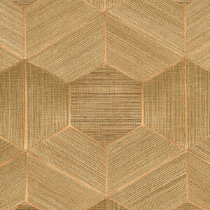 Linzhi Copper Sisal Grasscloth Inlay Wallpaper