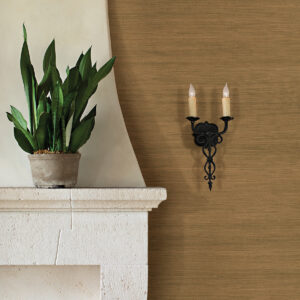 Caihon Bronze Sisal Grasscloth Wallpaper