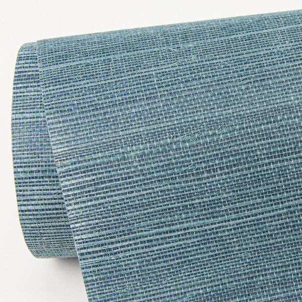 0058977 aiko blue sisal grasscloth wallpaper