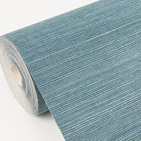 0058978 aiko blue sisal grasscloth wallpaper