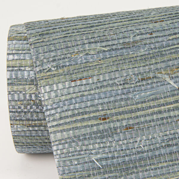 0058985 aiko teal sisal grasscloth wallpaper
