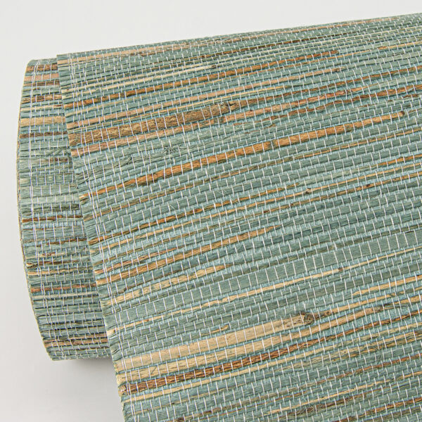 0058989 kira turquoise hemp grasscloth wallpaper