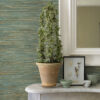 0058991 kira turquoise hemp grasscloth wallpaper