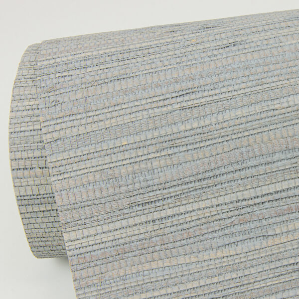 Kira Periwinkle Hemp Grasscloth Wallpaper - Image 3