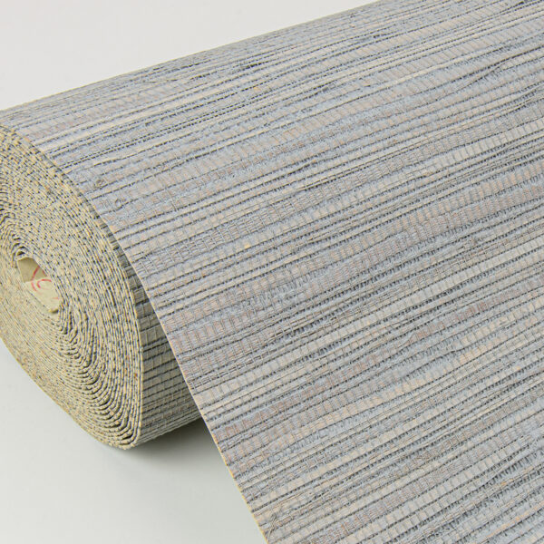 Kira Periwinkle Hemp Grasscloth Wallpaper - Image 4