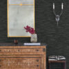 Kira Charcoal Hemp Grasscloth Wallpaper - Image 2