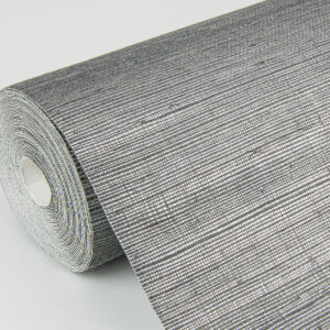 Sakiya Slate Sisal Grasscloth Wallpaper
