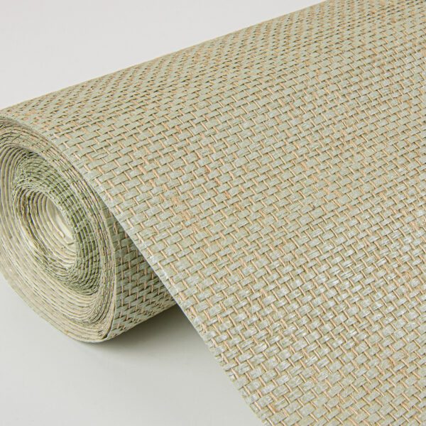 Yanyu Sage Paper Weave Grasscloth Wallpaper - Image 4