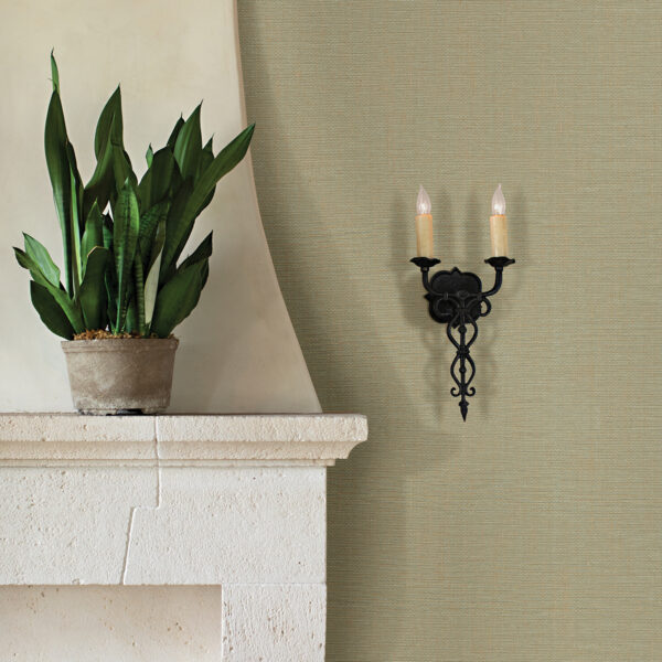 Yanyu Sage Paper Weave Grasscloth Wallpaper - Image 2