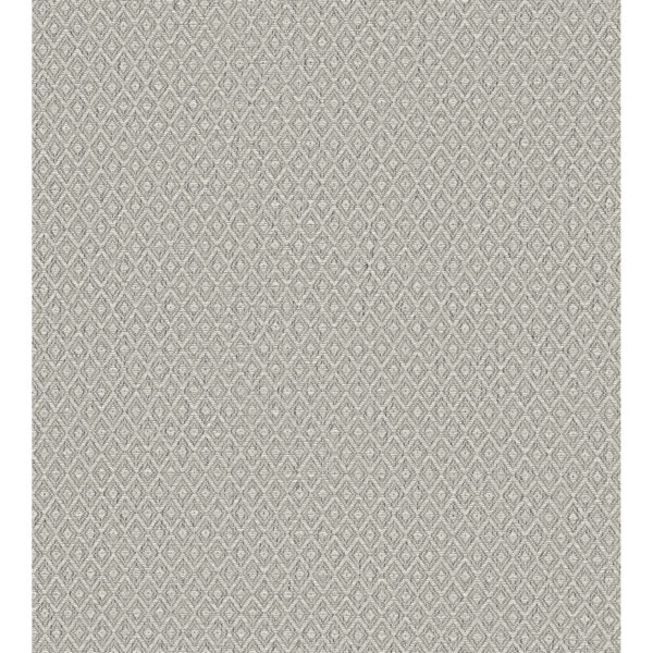 Hui Grey Paper Weave Grasscloth Wallpaper