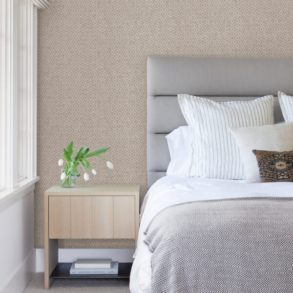 Hui Mauve Paper Weave Grasscloth Wallpaper - Image 2