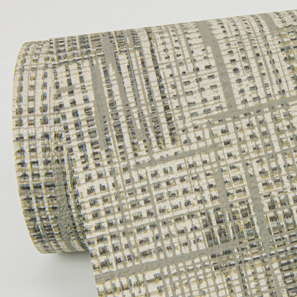 Ting Light Grey Lattice Wallpaper - Image 3
