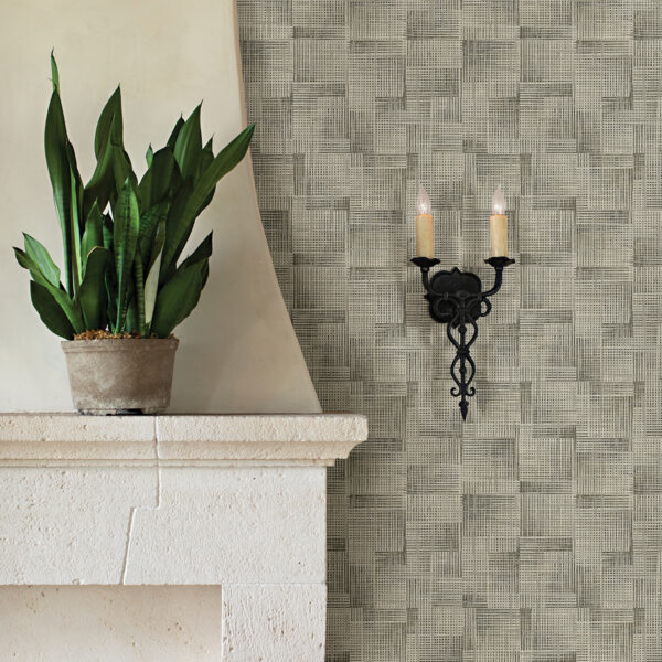 Ting Light Grey Lattice Wallpaper - Image 2