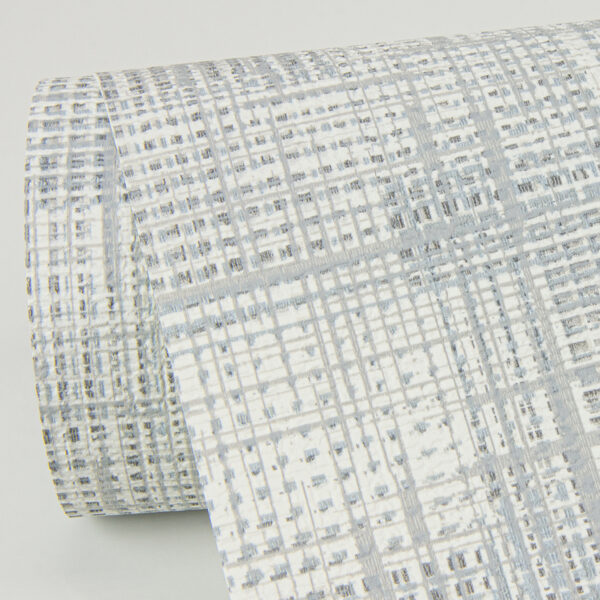 Ting Light Blue Lattice Wallpaper - Image 3