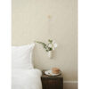 Wilma White Floral Block Print Wallpaper - Image 2