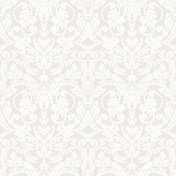 Rosali Cream Scroll Damask Wallpaper
