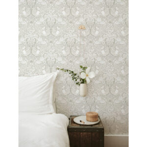Froso Light Grey Garden Damask Wallpaper