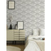 Klockrike Light Grey Botanical Damask Wallpaper - Image 3