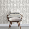 Akira Grey Leaf Wallpaper - Image 2