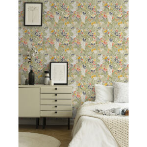 Brittsommar Green Woodland Floral Wallpaper