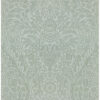 Maris Silver Flock Damask Wallpaper