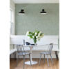 Maris Silver Flock Damask Wallpaper - Image 4