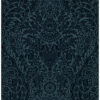 Maris Indigo Flock Damask Wallpaper