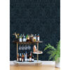 Maris Indigo Flock Damask Wallpaper - Image 2