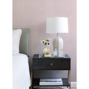 Maris Pink Flock Damask Wallpaper