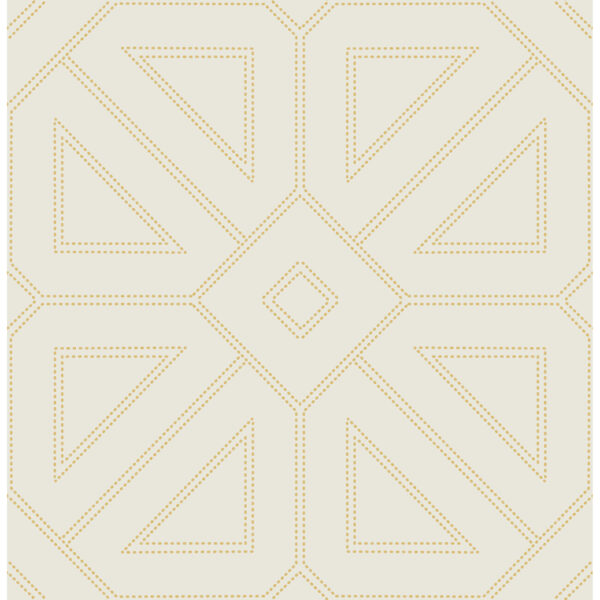Voltaire Gold Beaded Geometric Wallpaper
