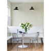 Voltaire Grey Beaded Geometric Wallpaper - Image 2