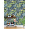 Brie Dark Blue Forest Flowers Wallpaper - Image 3