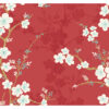 Nicolette Red Floral Trail Wallpaper
