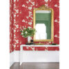 Nicolette Red Floral Trail Wallpaper - Image 2